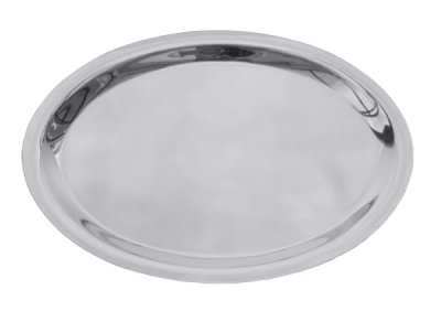 Edelstahlplatte oval - 26,5x19,5cm